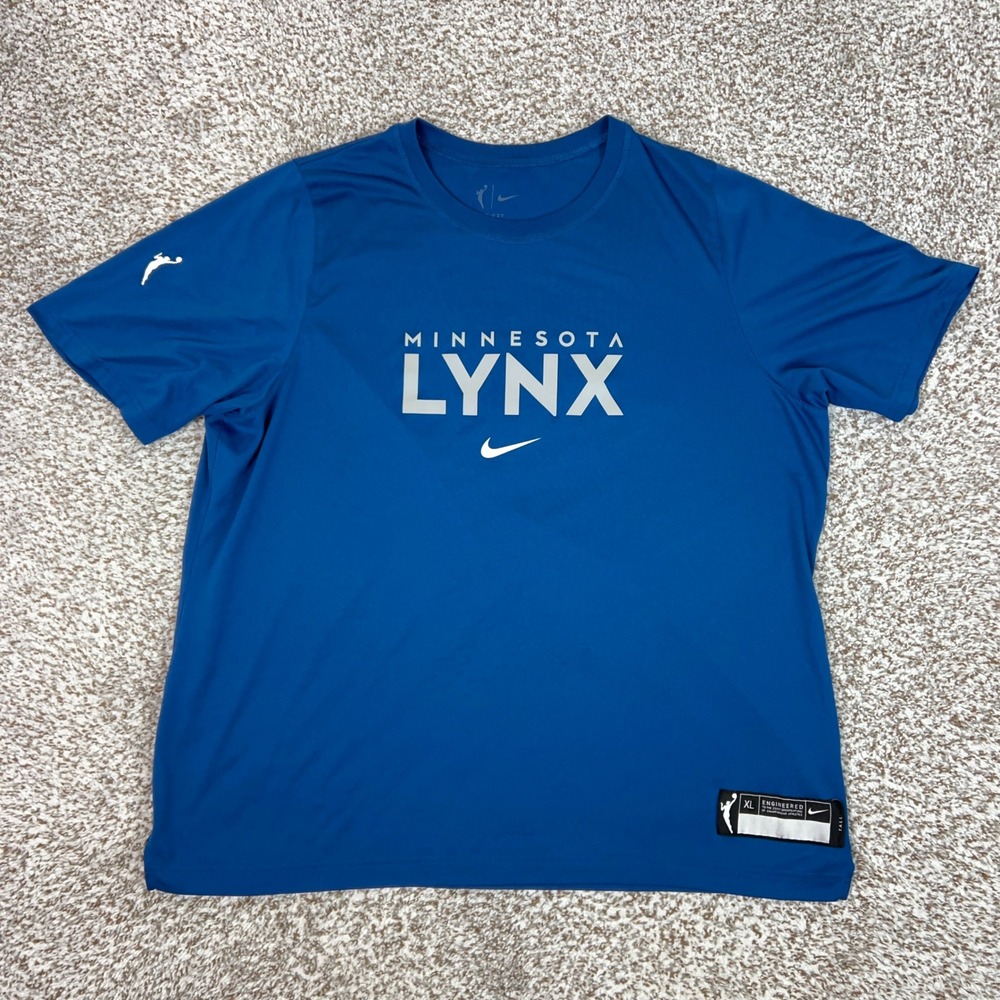 Minnesota Lynx Shirt Womens XL Tall Blue Nike Dri FIT WNBA Basketball Sports Tee